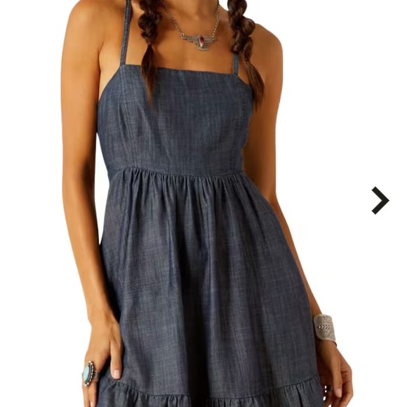 Ariat Blue Halter Mini Dress - Picture 3 of 4
